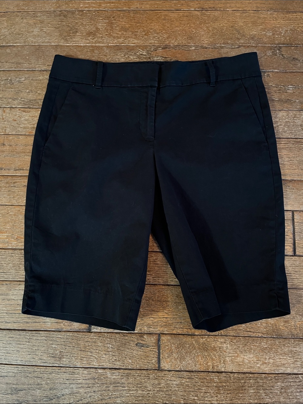 Ann Taylor Black Bermuda Shorts with Clean Front